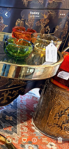 Set of 3 vintage colored scatter ashtrays