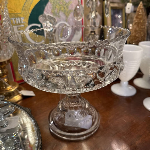 Large Kings Crown Pedestal Bowl 8x8