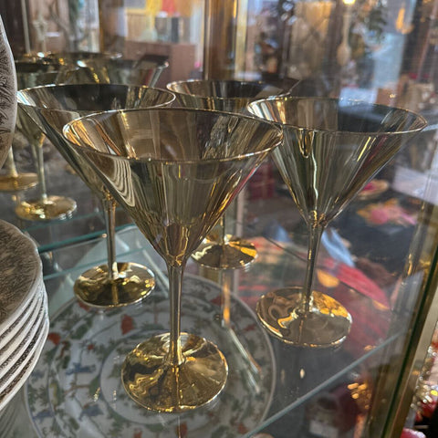Gold wine glasses (4)