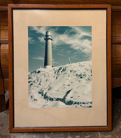 1956 FRAMED LIGHTHOUSE PHOTOGRAPH SIGNED, TITLED AND DATED | 21.25"H X 17.25"W