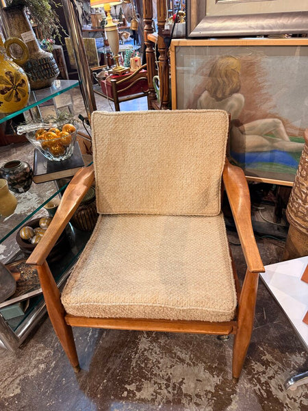 MCM Maple Wood Lounge Chair 28 D x 27W x 13 H at seat 28 h at Back IN STORE PICK UP ONLY