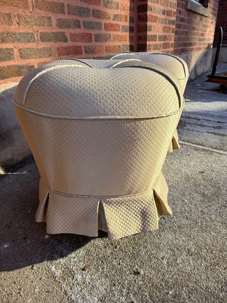 Pair vintage poufs 17D 19T