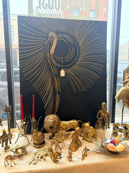 Curtis Jere peacock wall sculpture, signed approx 40x55 for pick up only