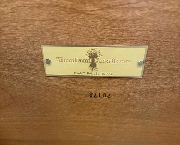 WOODLAND FURNITURE OF IDAHO FALLS TABLE WITH SHELVES | 36"W X 27.75"H X 24"D