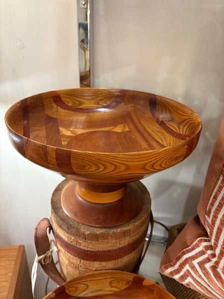 Vintage marquetry bowl -each