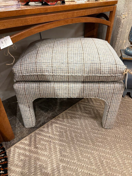 Newly upholstered parsons bench