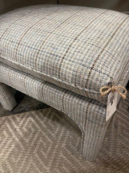 Newly upholstered parsons bench