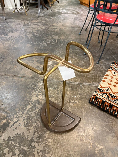 Mcm brass umbrella stand in the manner of Carl Aubock