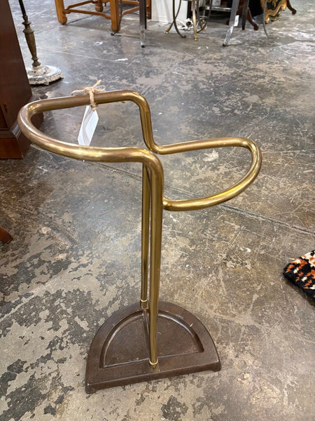 Mcm brass umbrella stand in the manner of Carl Aubock