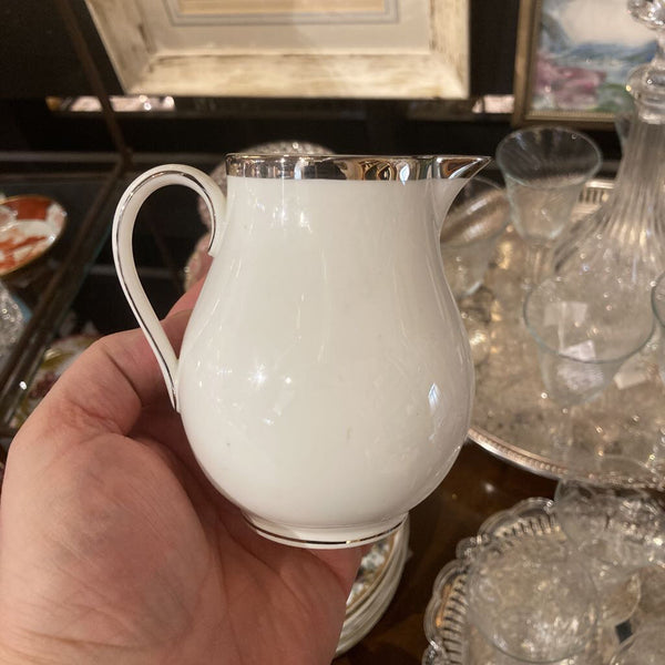 Vintage Wedgwood porcelain pitcher, 4x4 in