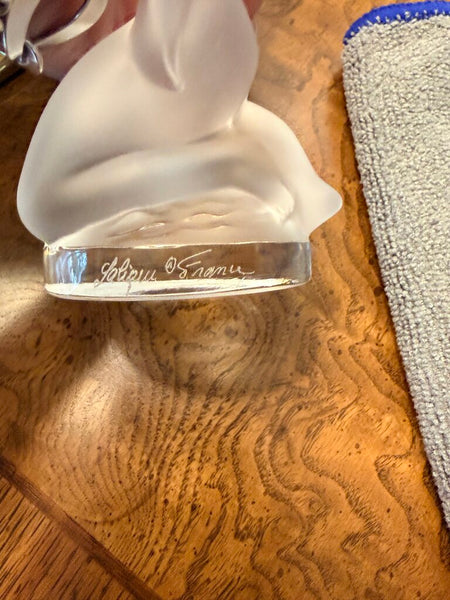 Lalique Crystal Leda and the swan nude