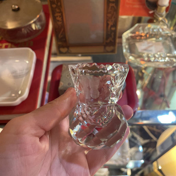 Cut Crystal Toothpick Holder
