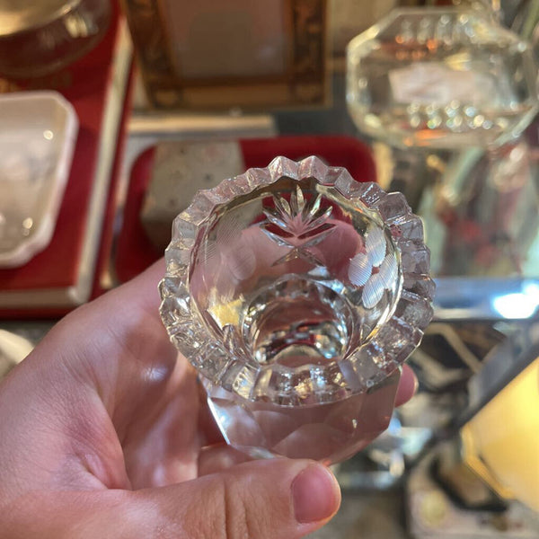 Cut Crystal Toothpick Holder