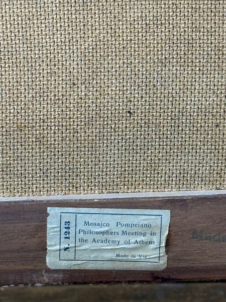 Italian framed print of mosaic 14x14