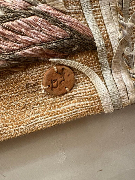 Mcm Don Freeman woven wall hanging -as found with repairs and imperfections-in store pick up only