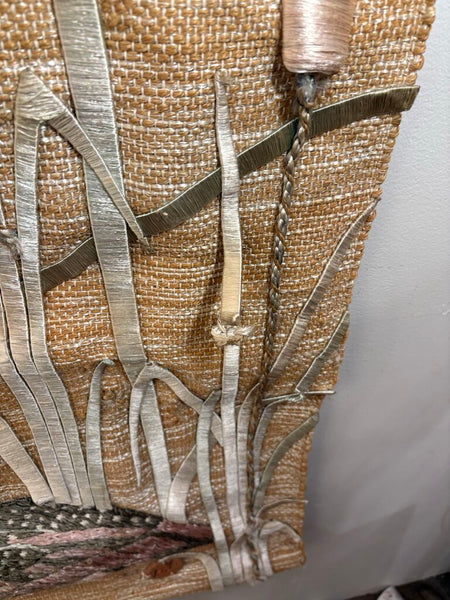 Mcm Don Freeman woven wall hanging -as found with repairs and imperfections-in store pick up only