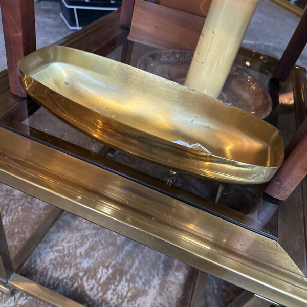 Irving Schwatz & Co. VTG "CONTEMPORA" solid brass planter/centerpiece bowl