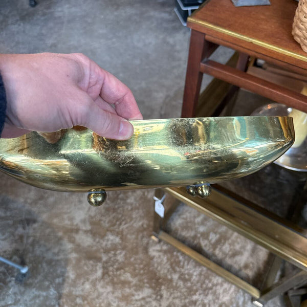 Irving Schwatz & Co. VTG "CONTEMPORA" solid brass planter/centerpiece bowl