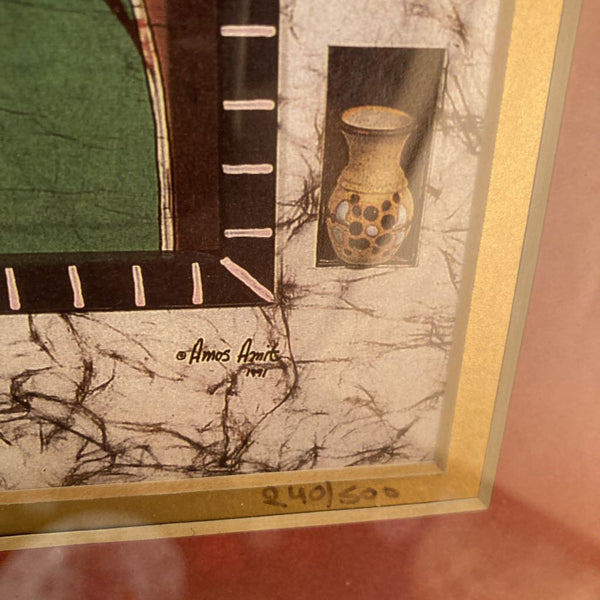 Framed & numbered/signed print The Storyteller" 15.5 h x 9 w inches)