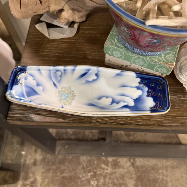 Japanese Trinket Tray blue white robin's egg