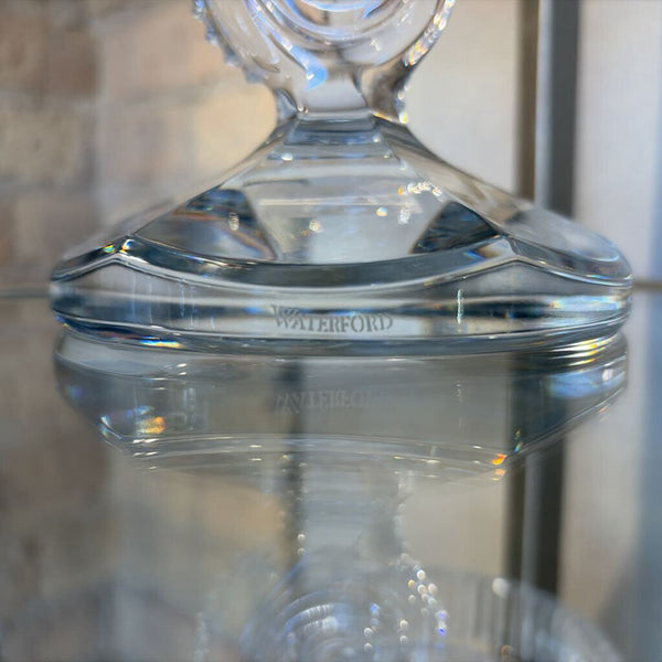 Waterford Crystal double signed seahorse pedestal bowl 12.5 inch tall in box FIRM-For pick up only