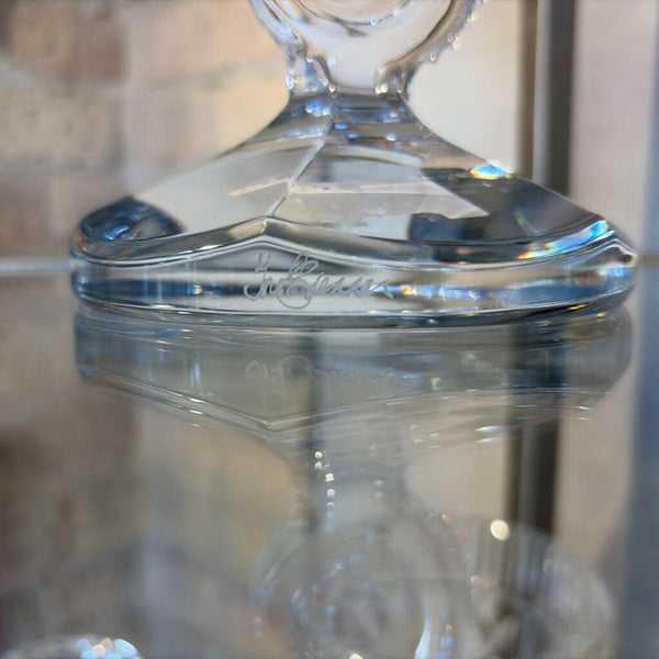 Waterford Crystal double signed seahorse pedestal bowl 12.5 inch tall in box FIRM-For pick up only