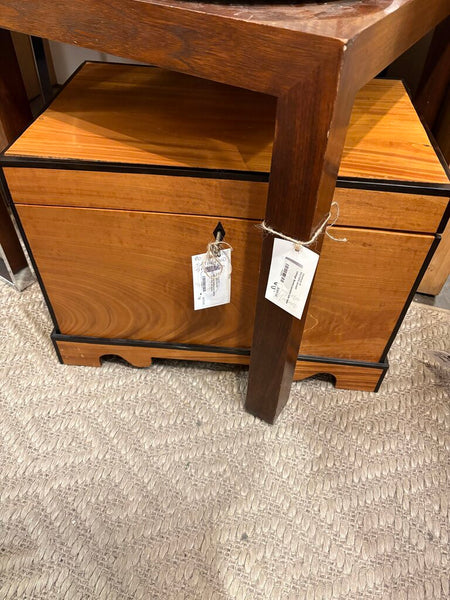Antique satinwood spirits cellar/box as found