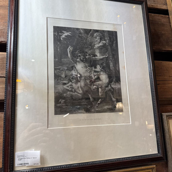 Vintage Print Family of Satyrs 17x20