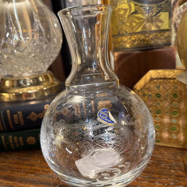 Vintage Czech Glass Carafe Vase