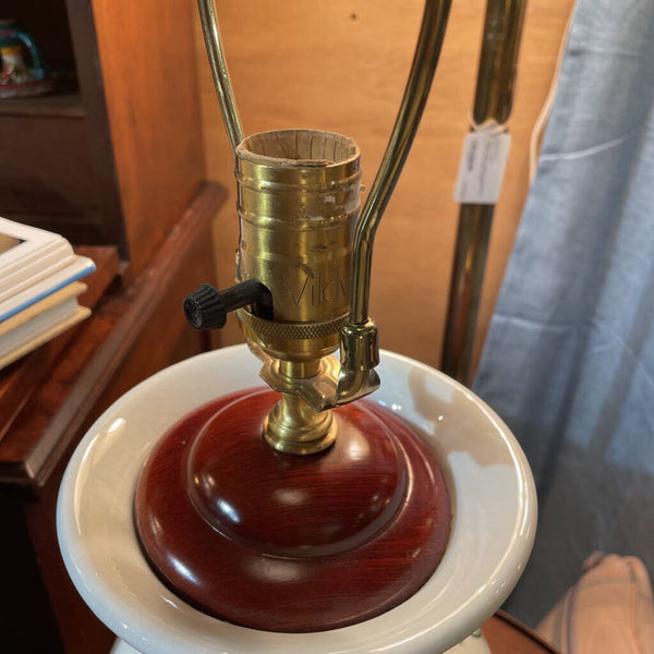 Vintage Wildwood Hand Painted Rose Lamp - Signed by Pamela Shirley - IN STORE PICKUP ONLY