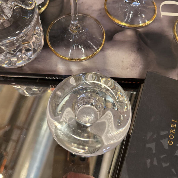 Pair Crystal Round Candle Holders