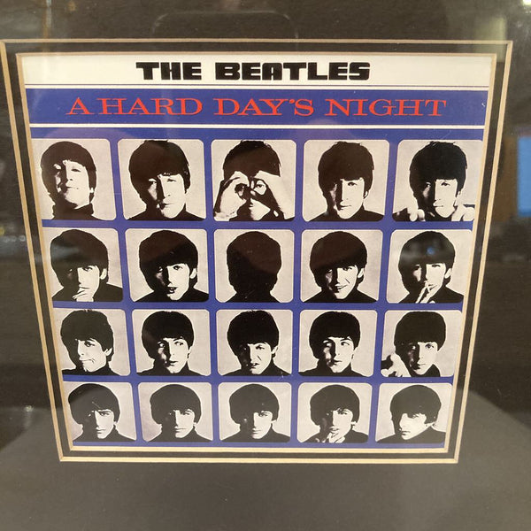 Beatles art framed "A Hard Days Night" 10x10 in