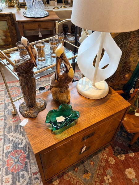 Fabulous vintage true campaign style 2 drawer nightstand 28x23x16 in excellent original condition