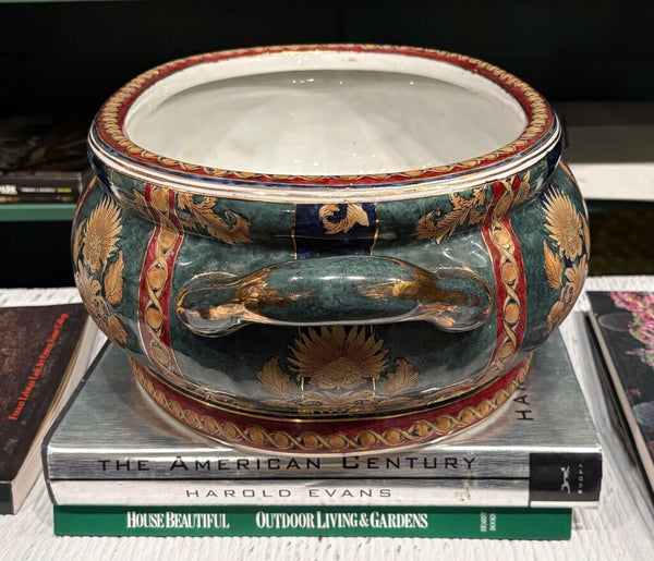 VINTAGE ASIAN KOI FISH FOOT BATH PLANTER WITH HANDLES | 19"W (HANDLES) X 12.5"D X 6.75"H