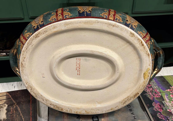 VINTAGE ASIAN KOI FISH FOOT BATH PLANTER WITH HANDLES | 19"W (HANDLES) X 12.5"D X 6.75"H