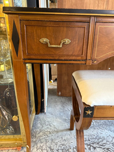 1940s Vanity or desk by Northern Furniture includes bench 30T 19D 48W in store pick up only