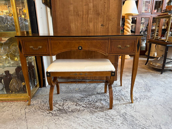 1940s Vanity by Northern Furniture includes bench 30T 19D 48W