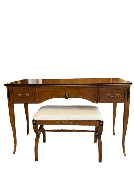 1940s Vanity by Northern Furniture includes bench 30T 19D 48W