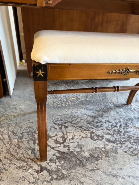 1940s Vanity by Northern Furniture includes bench 30T 19D 48W