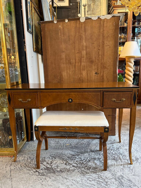 1940s Vanity or desk by Northern Furniture includes bench 30T 19D 48W in store pick up only