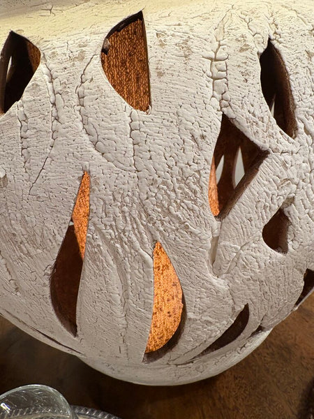 MCM monumental ceramic cut-out lamp with night light -newly rewired-in store pick up only