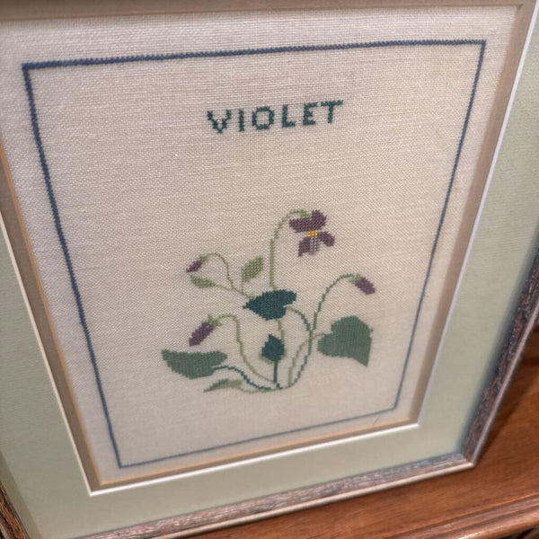 FRAMED VIOLET 12x15 fiber art