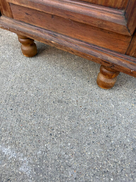 Vintage wood paneled screen as found