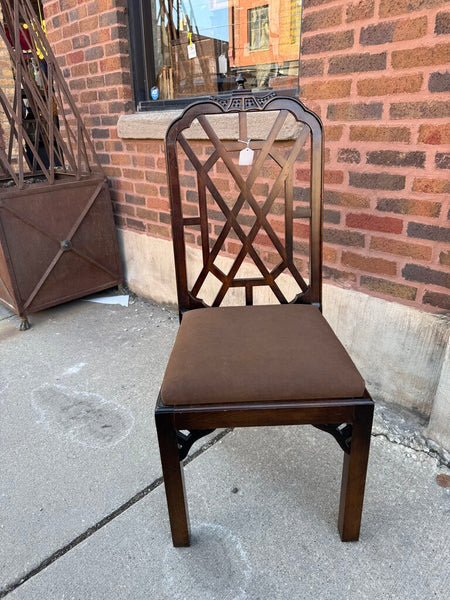 Century furniture vintage Chippendale chinoiserie side chair