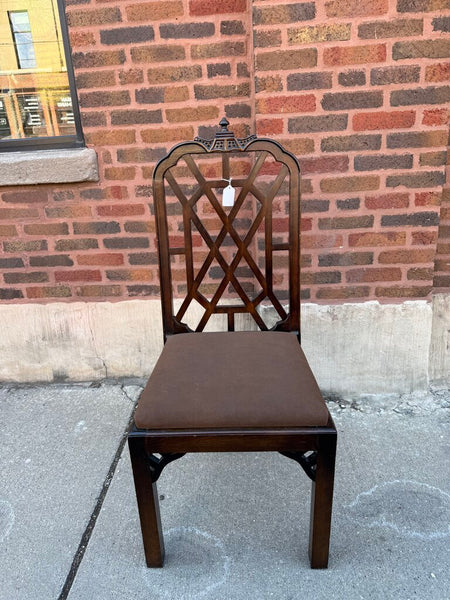 Century furniture vintage Chippendale chinoiserie side chair