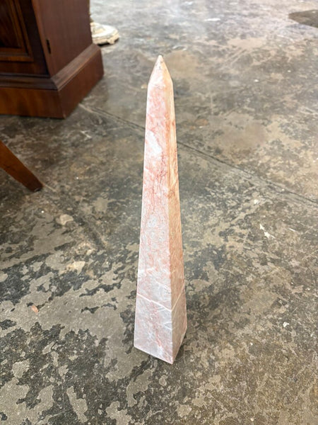 Vintage pink marble obelisk