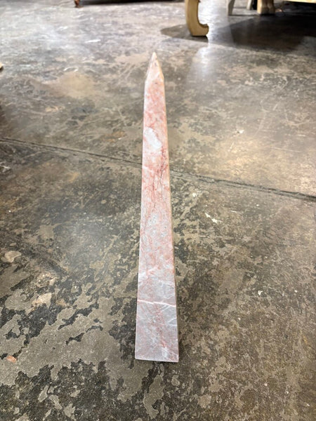 Vintage pink marble obelisk