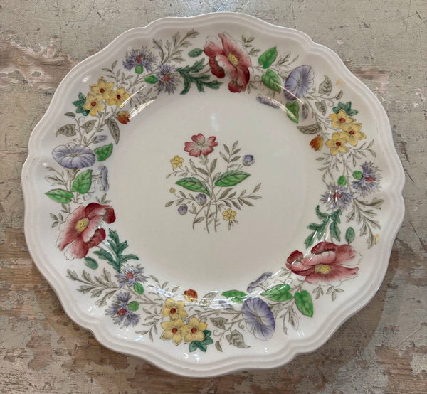 VINTAGE ENGLISH ROYAL DOULTON FLORAL PLATE | 8.5" W