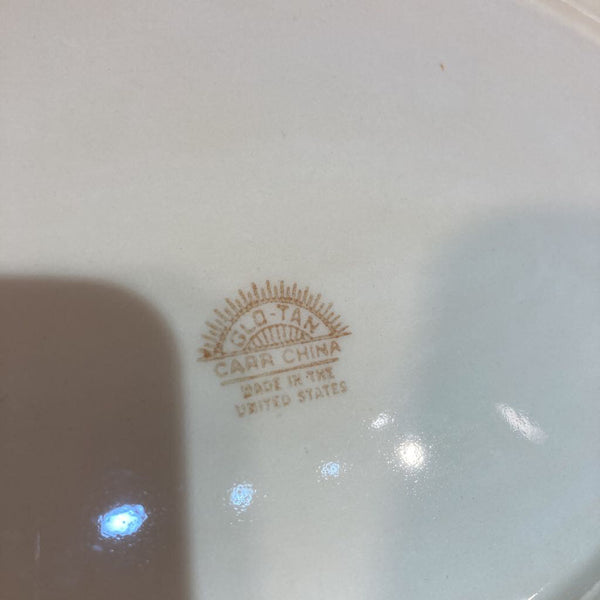 vintage oval cream ironstone platter
