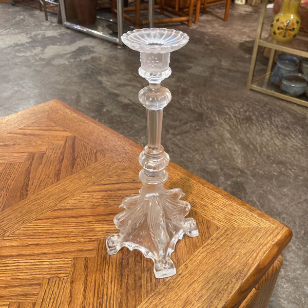 frosted crystal val st lamber candlestick